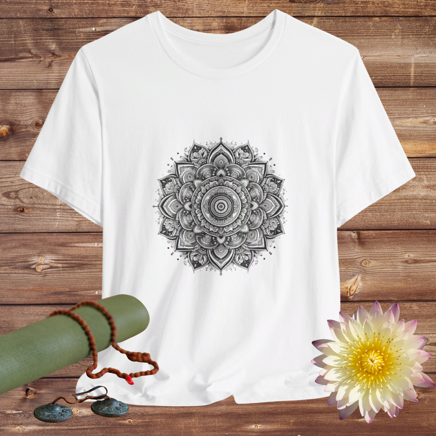 Mandala Design Jersey Short Sleeve Tee