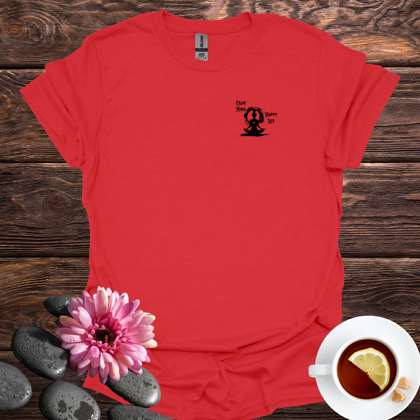 Calm Mind, Happy Life Softstyle T-Shirt