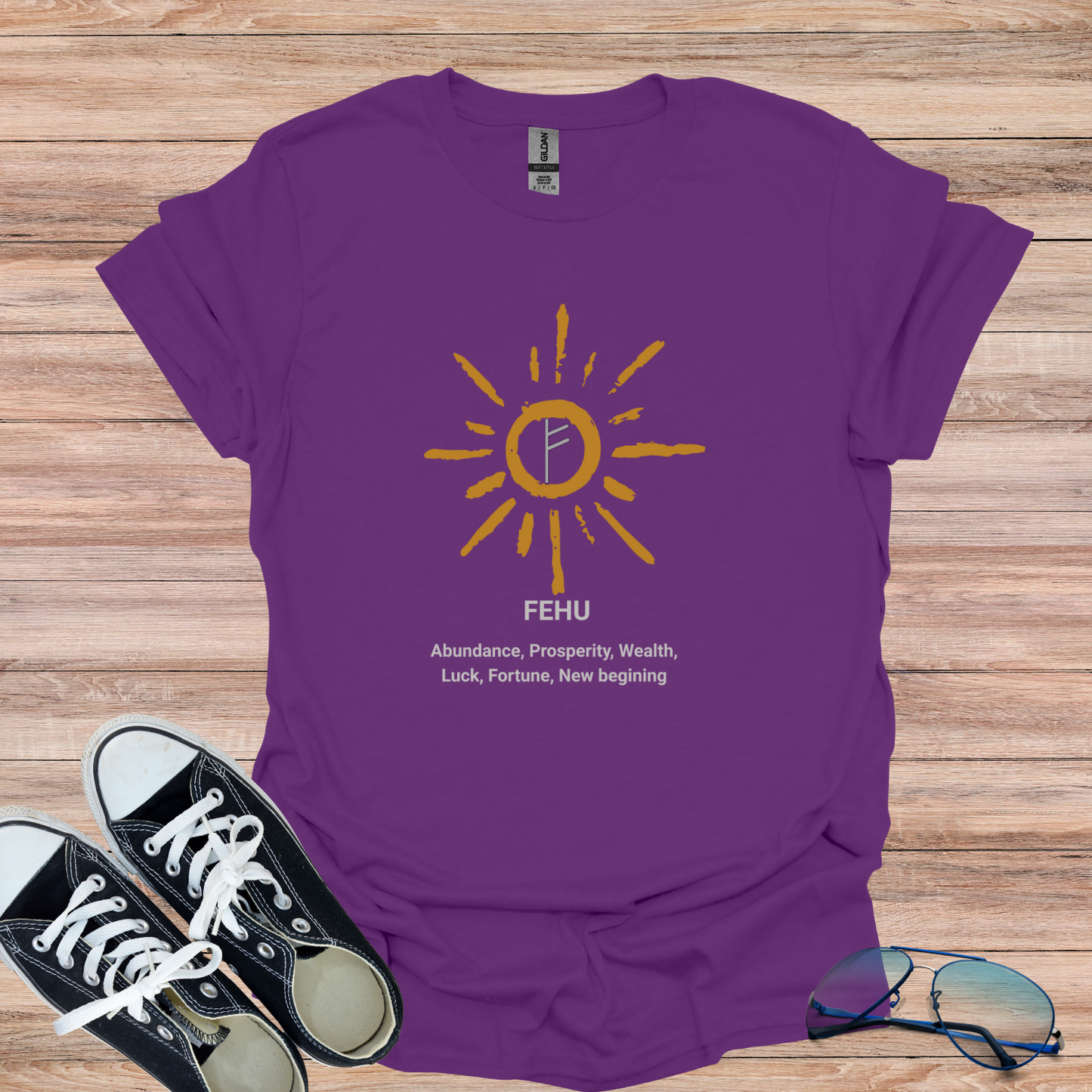 Fehu rune Softstyle T-Shirt