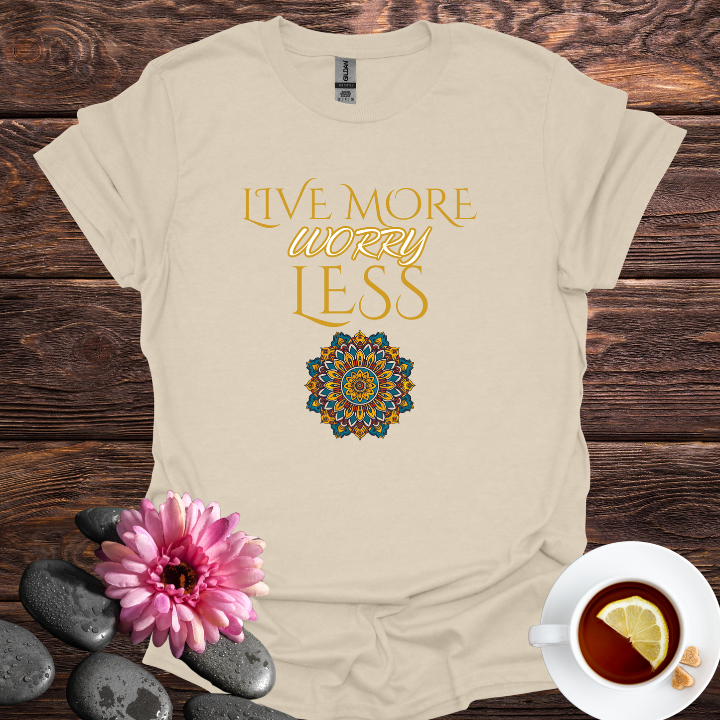 LIVE MORE WORRY LESS Softstyle T-Shirt
