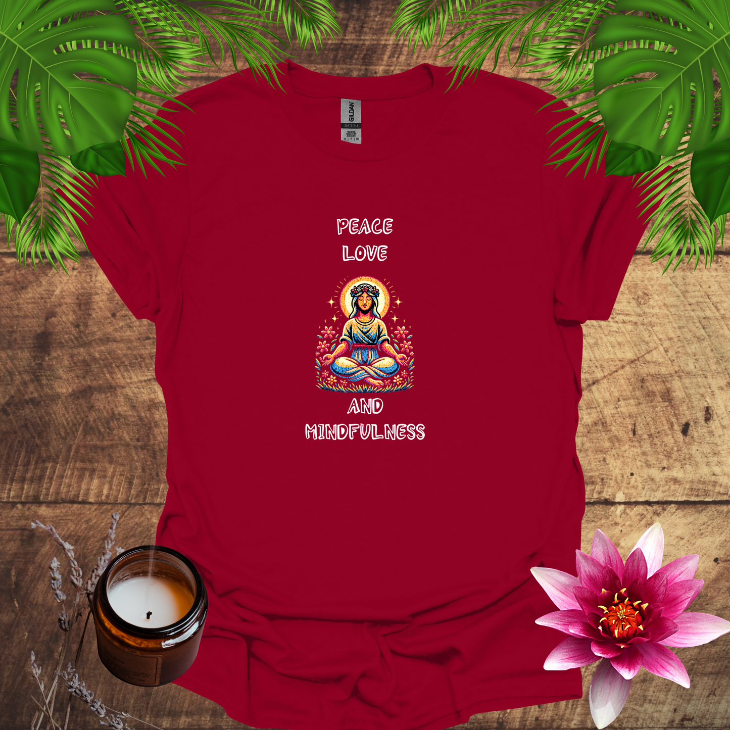 Peace, Love, and Mindfulness Softstyle T-Shirt
