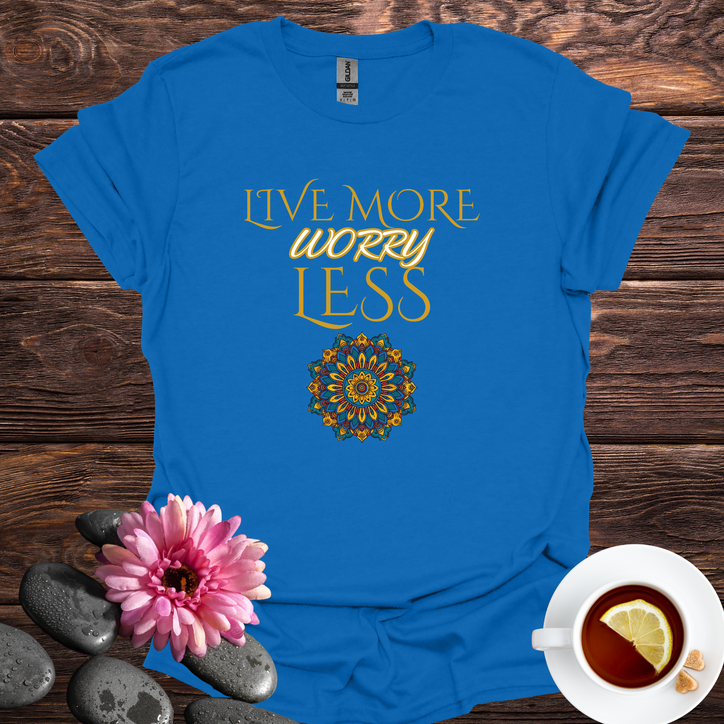 LIVE MORE WORRY LESS Softstyle T-Shirt