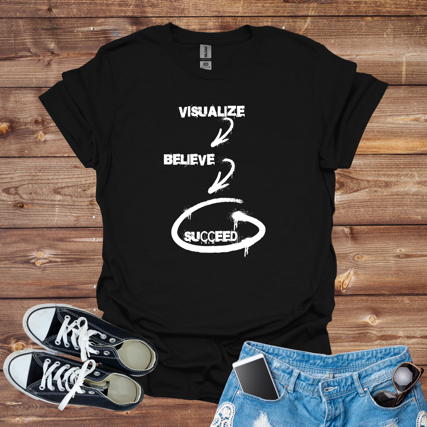 Visualize, Believe, Succeed Softstyle T-Shirt