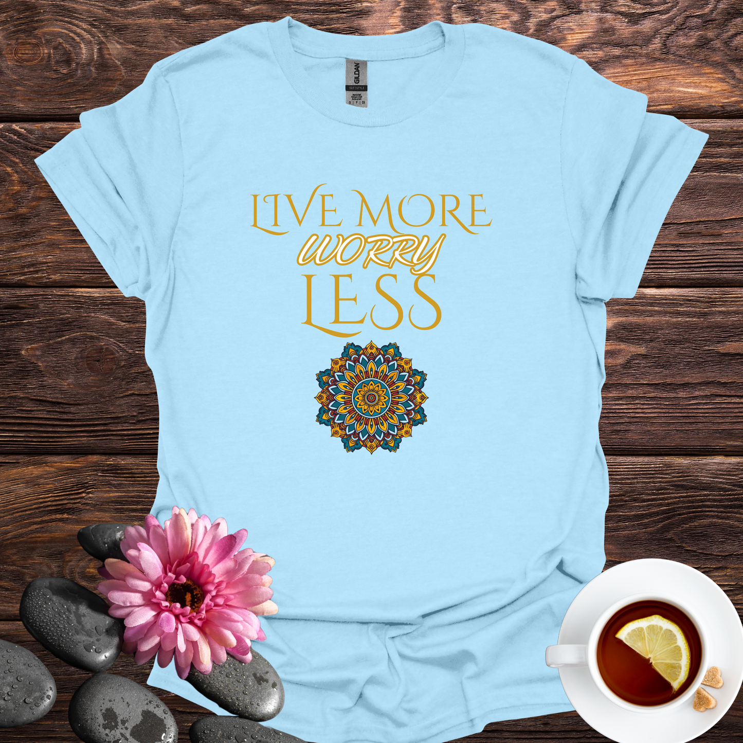LIVE MORE WORRY LESS Softstyle T-Shirt