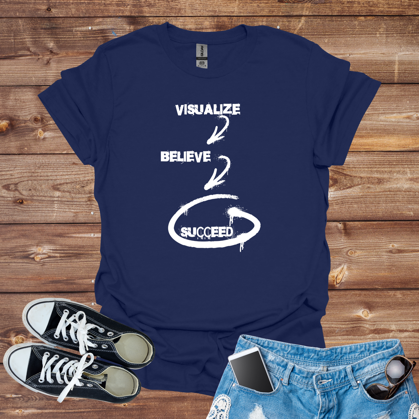 Visualize, Believe, Succeed Softstyle T-Shirt