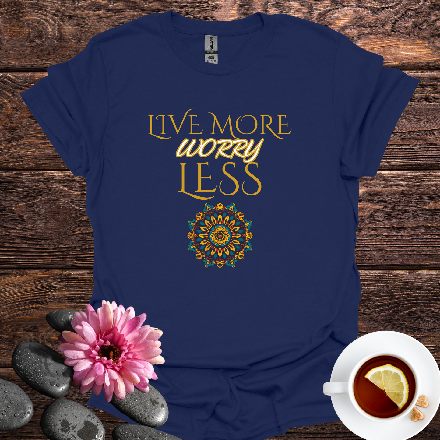 LIVE MORE WORRY LESS Softstyle T-Shirt