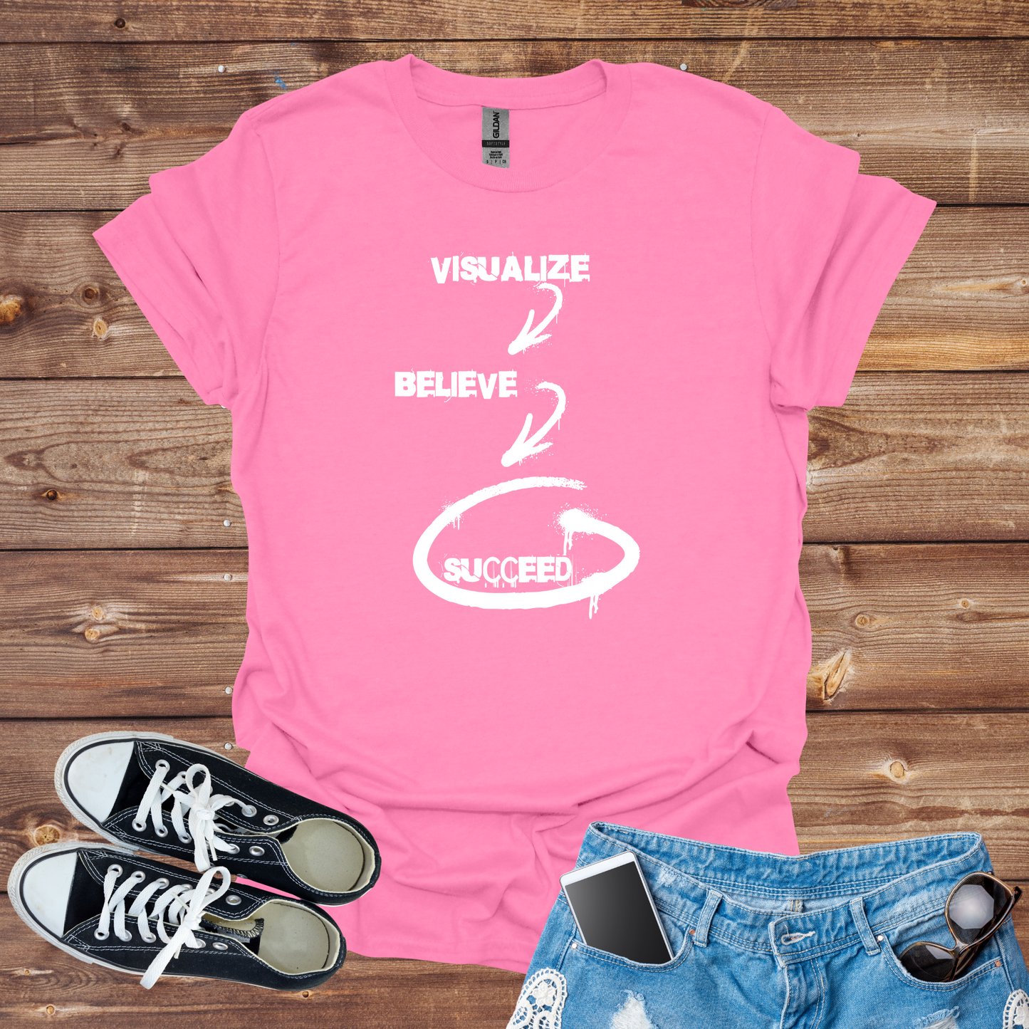 Visualize, Believe, Succeed Softstyle T-Shirt