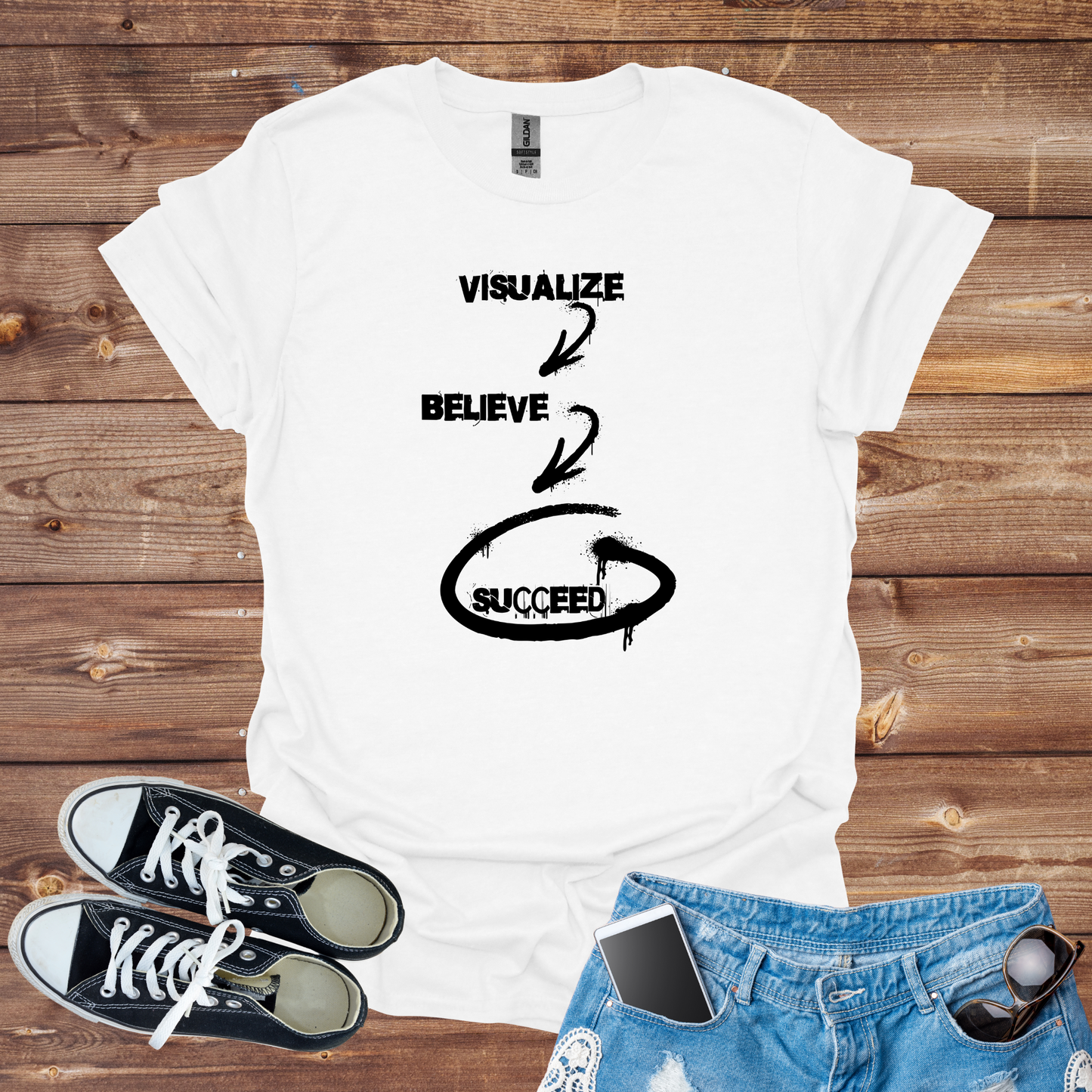 Visualize, Believe, Succeed Softstyle T-Shirt