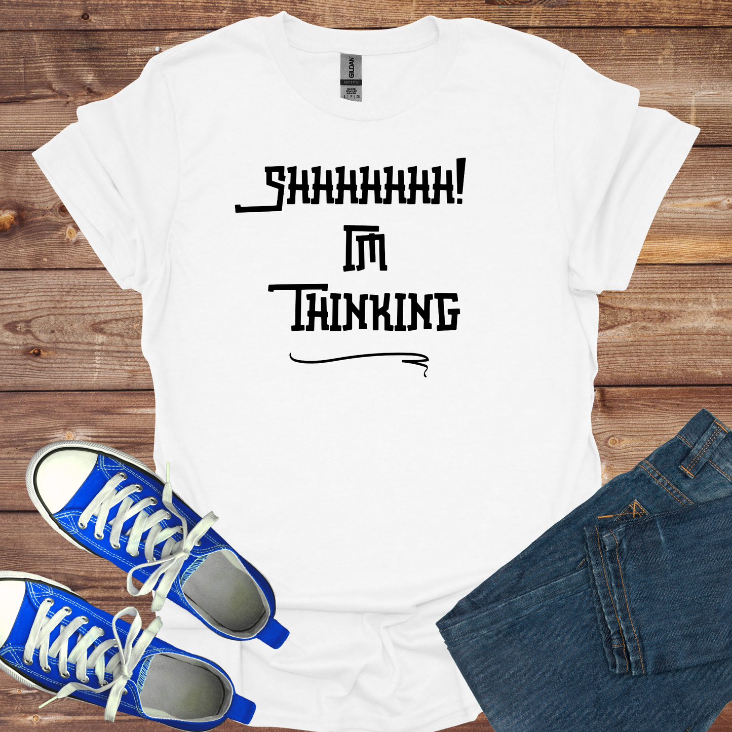 Shhhhhhh I'm thinking Unisex Softstyle T-Shirt