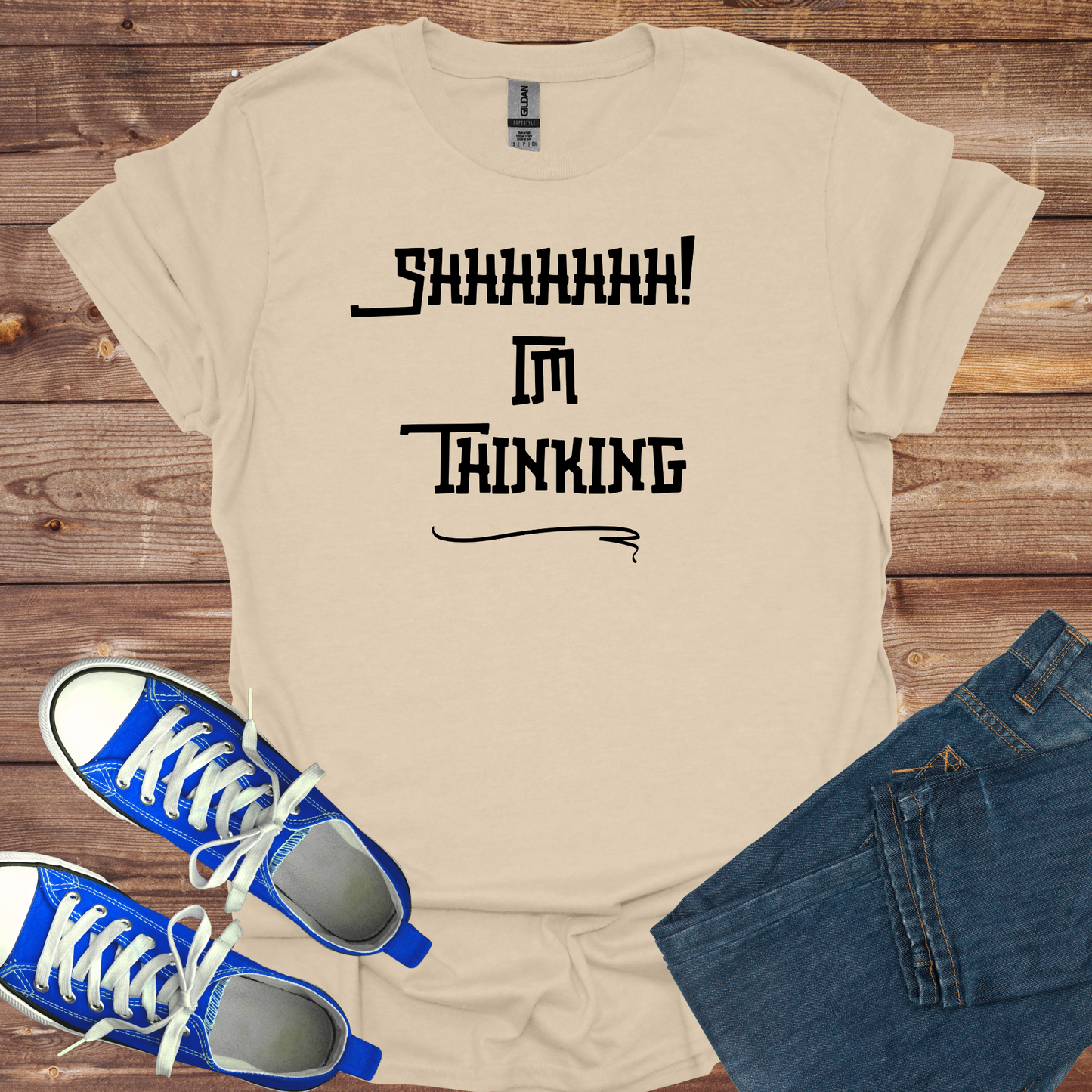Shhhhhhh I'm thinking Unisex Softstyle T-Shirt