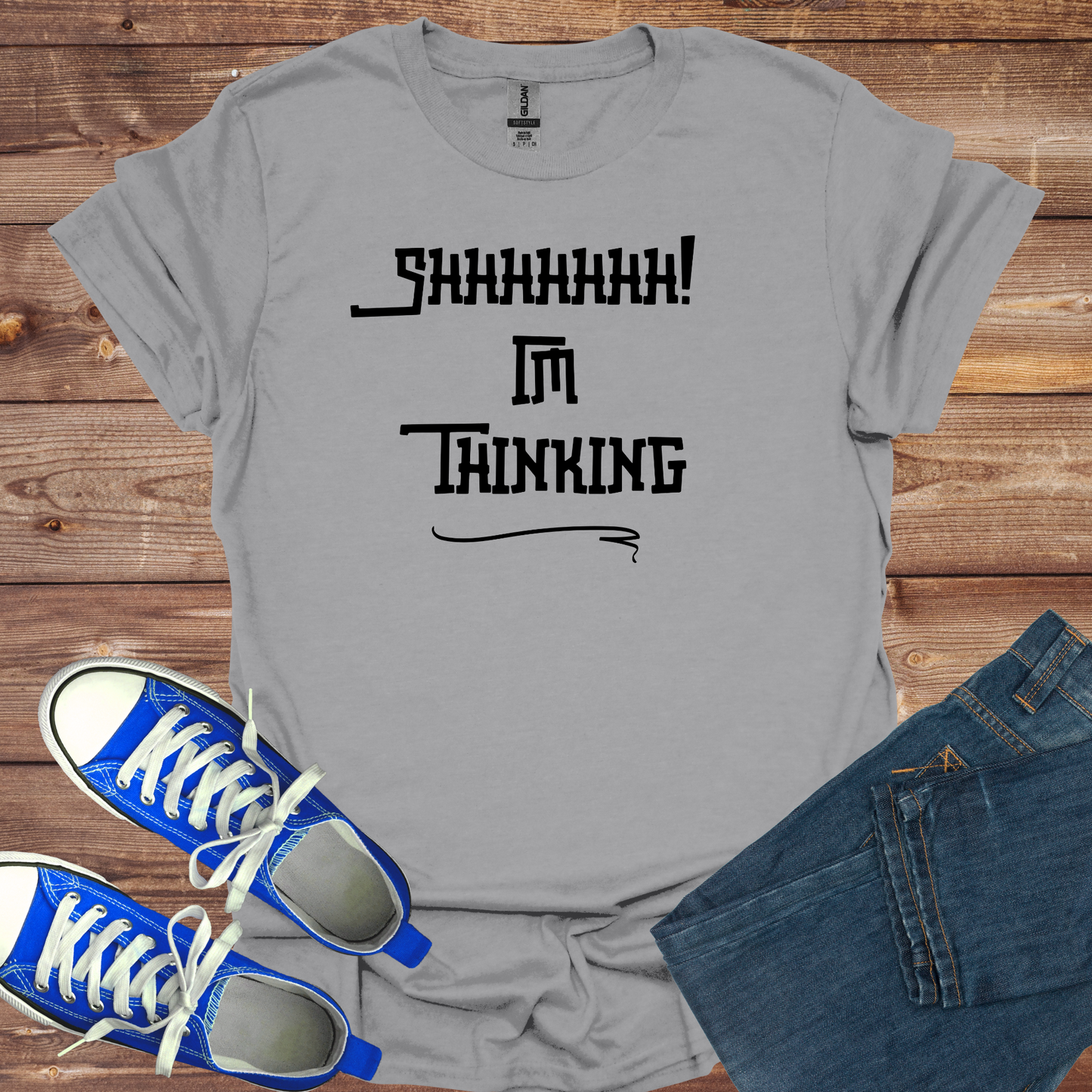 Shhhhhhh I'm thinking Unisex Softstyle T-Shirt