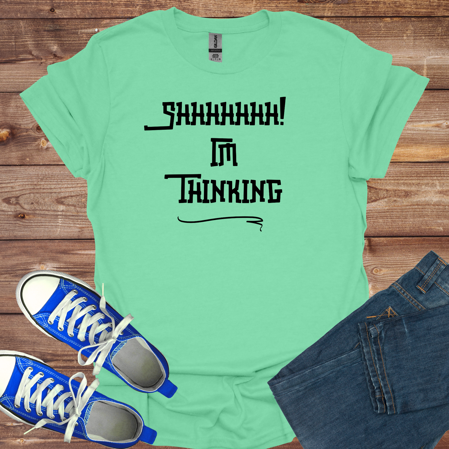 Shhhhhhh I'm thinking Unisex Softstyle T-Shirt