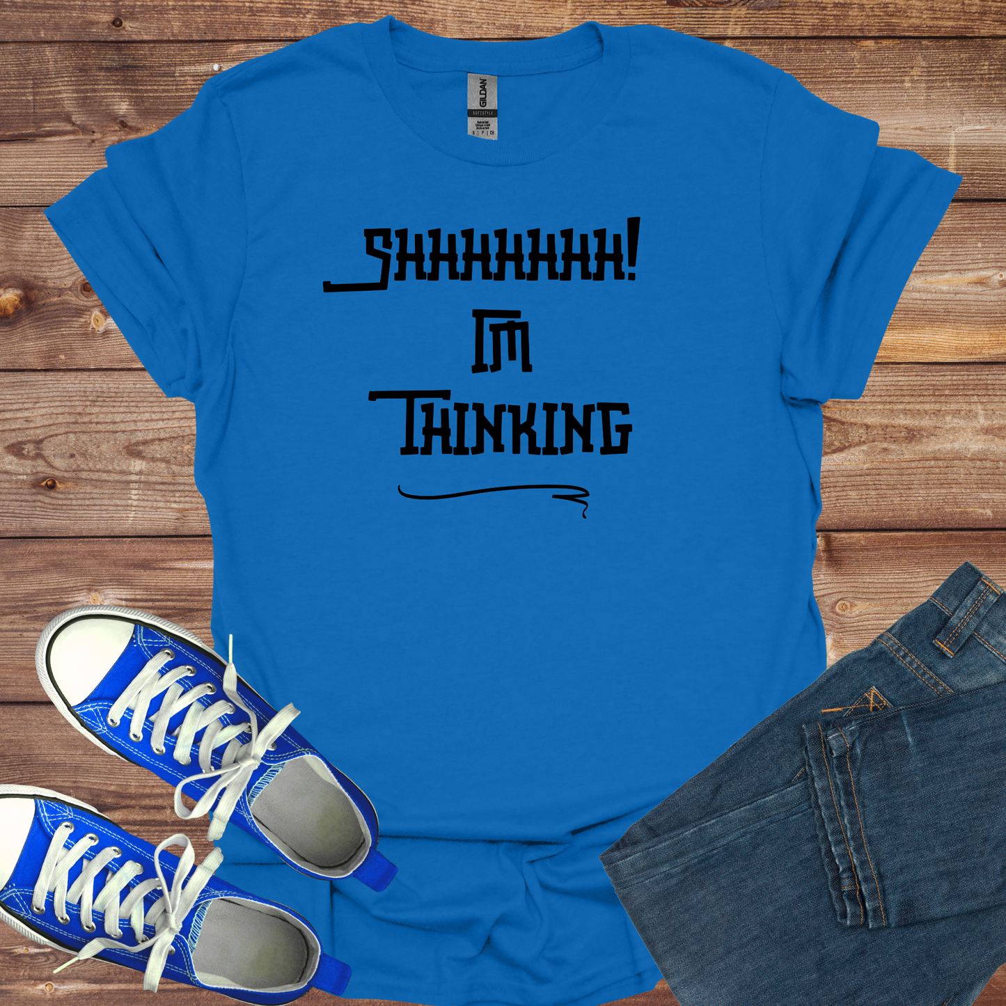 Shhhhhhh I'm thinking Unisex Softstyle T-Shirt