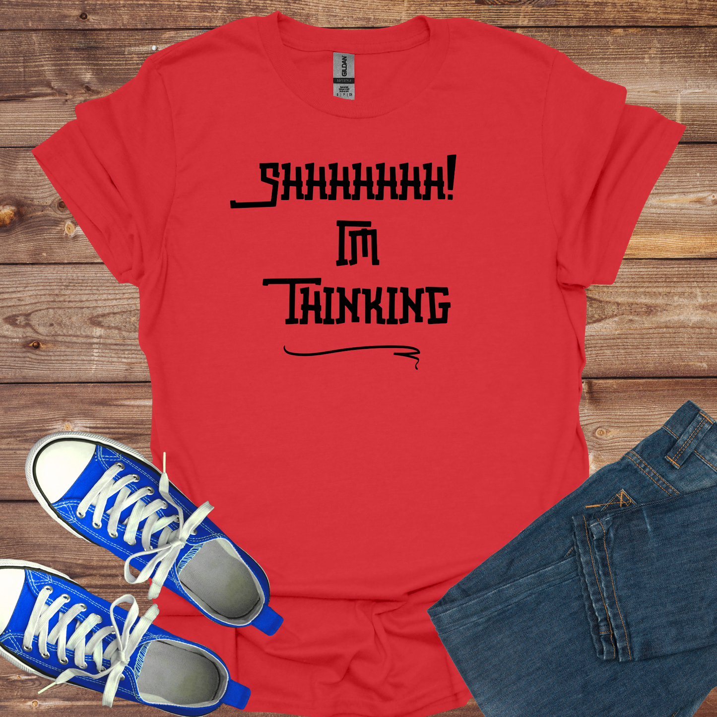 Shhhhhhh I'm thinking Unisex Softstyle T-Shirt