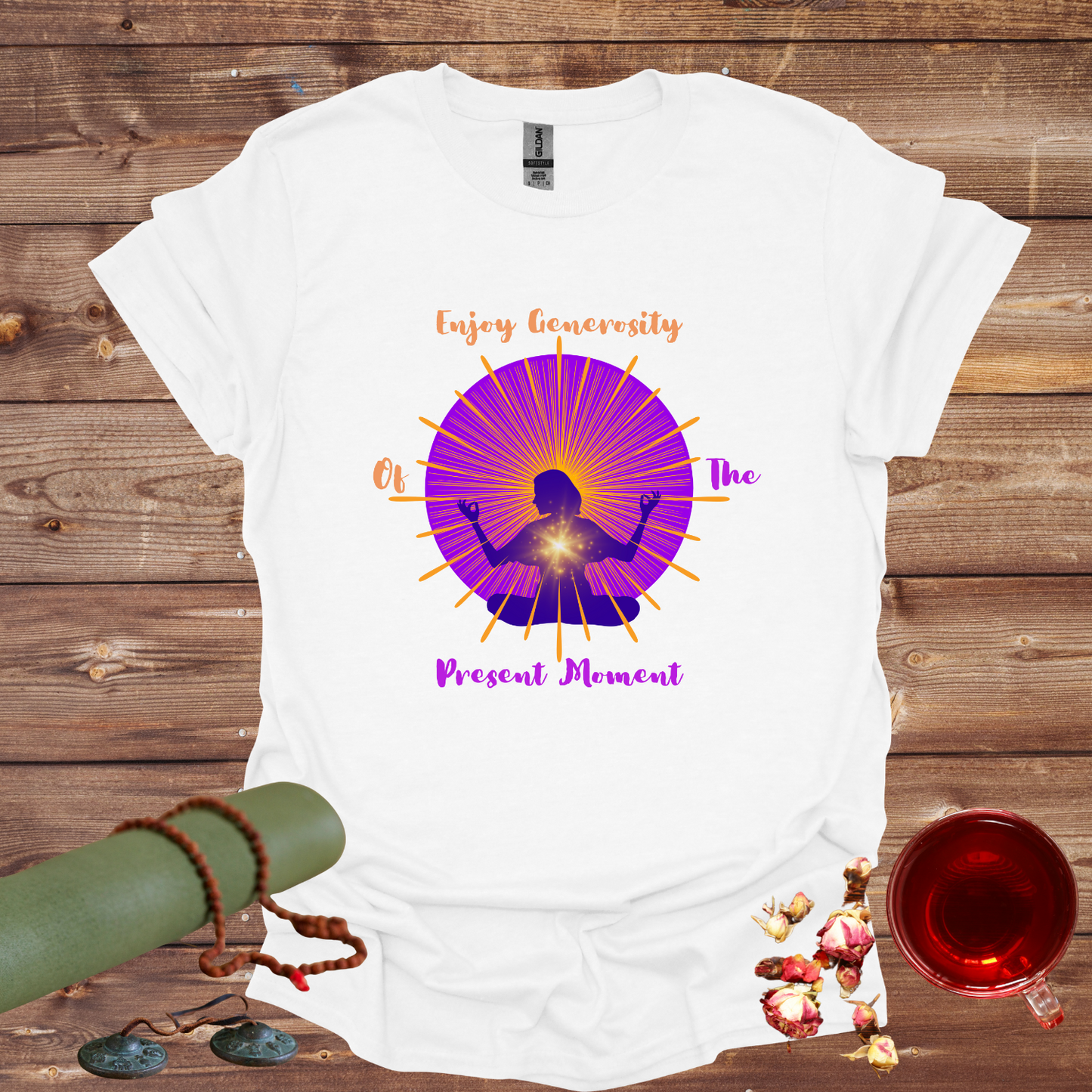 Enjoy Generosity Of The Present Moment Unisex Softstyle T-Shirt