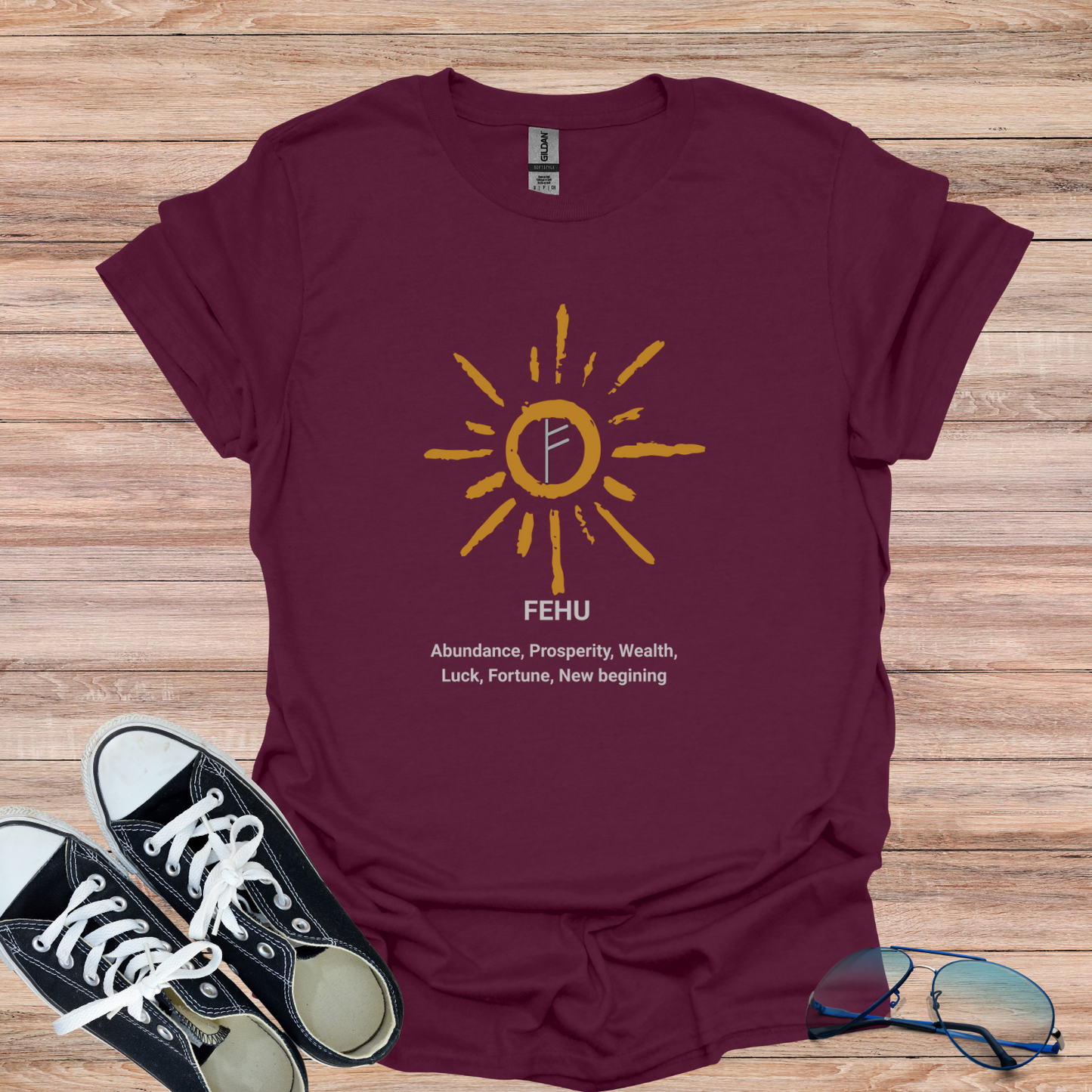 Fehu rune Softstyle T-Shirt