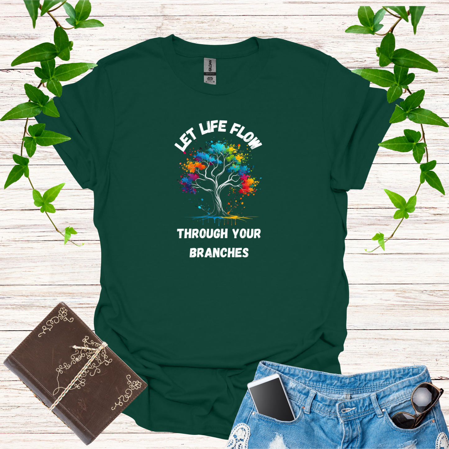 Let Life Flow Through Your Branches Softstyle T-Shirt