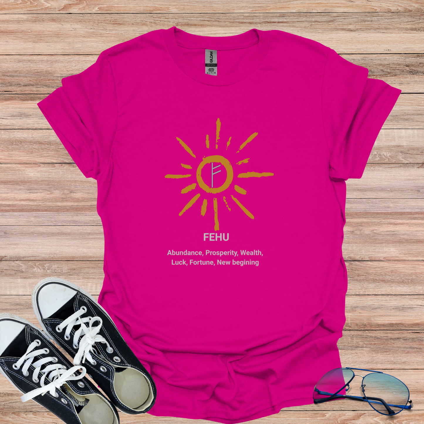 Fehu rune Softstyle T-Shirt