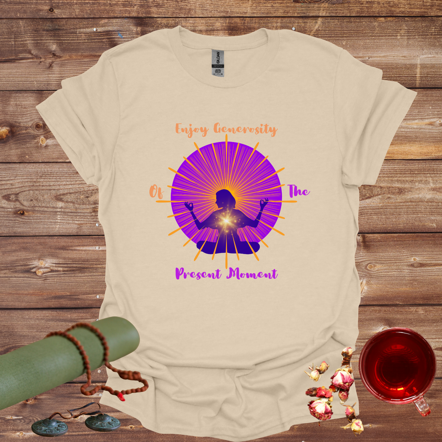 Enjoy Generosity Of The Present Moment Unisex Softstyle T-Shirt