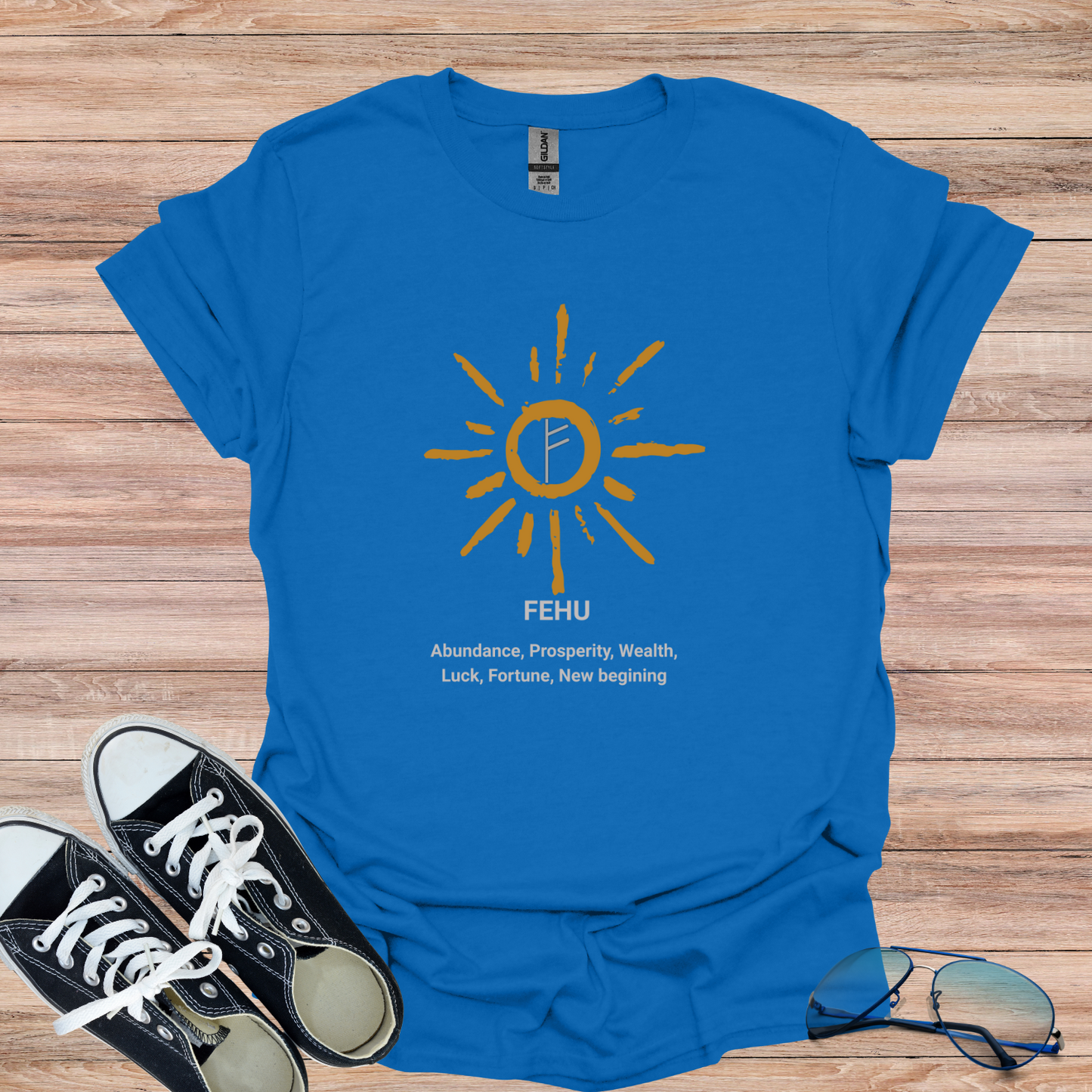 Fehu rune Softstyle T-Shirt
