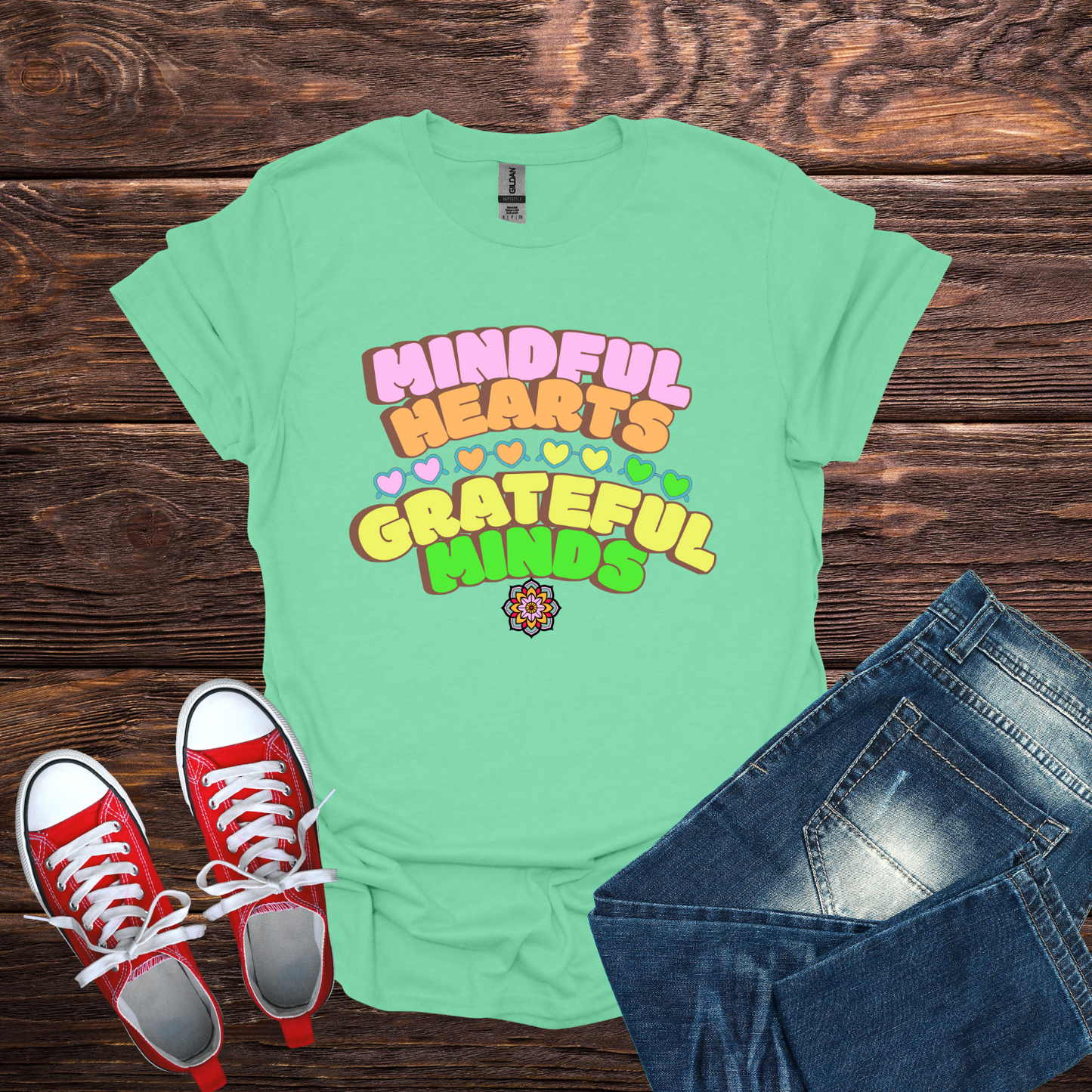 Mindful Hearts, Grateful Minds Softstyle T-Shirt