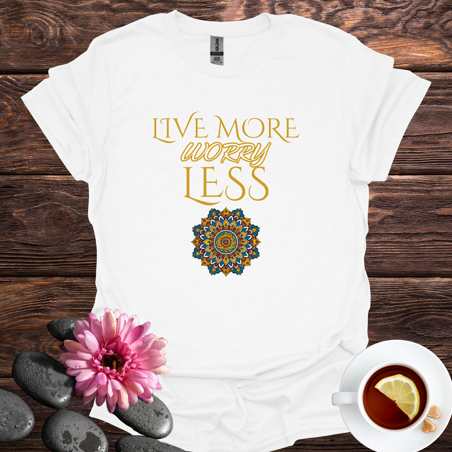 LIVE MORE WORRY LESS Softstyle T-Shirt