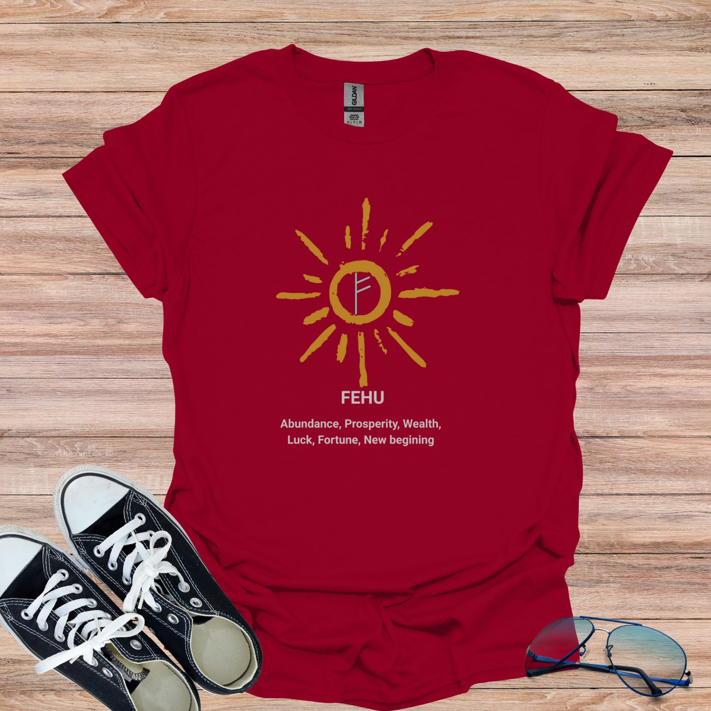 Fehu rune Softstyle T-Shirt
