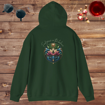 Find Peace in the Balance Holistic Wellness Hoodie. Blend™ Hooded Sweatshirt