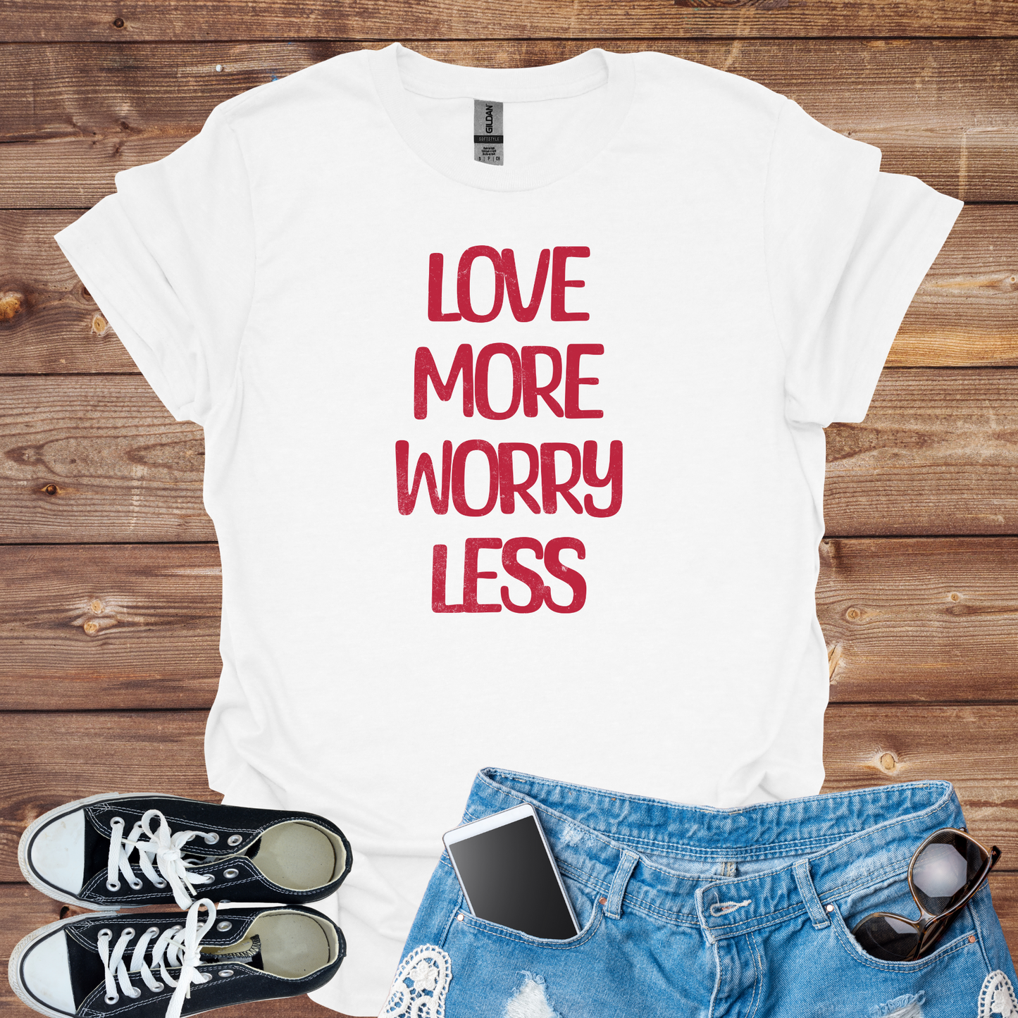 Love More, Worry Less Softstyle T-Shirt