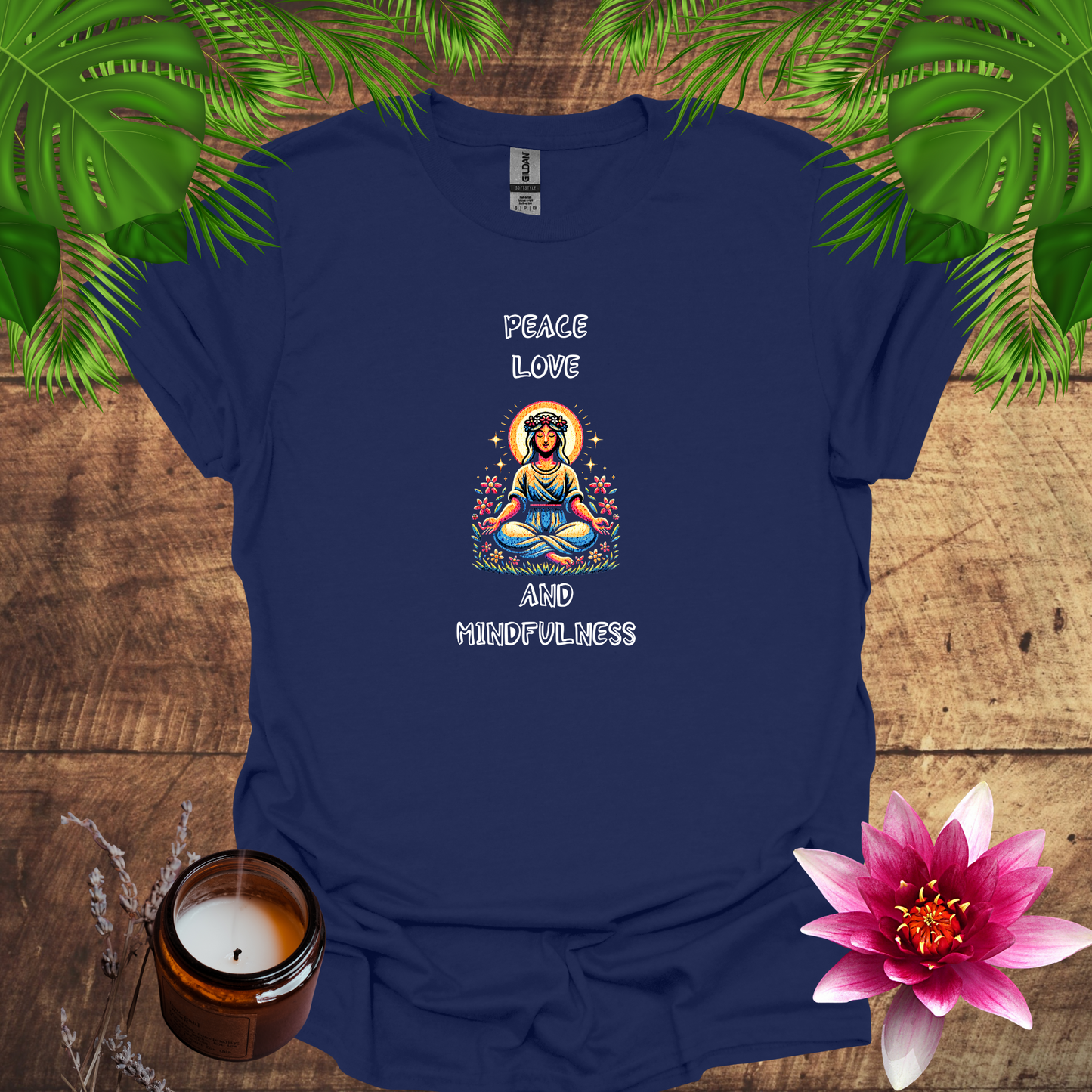 Peace, Love, and Mindfulness Softstyle T-Shirt