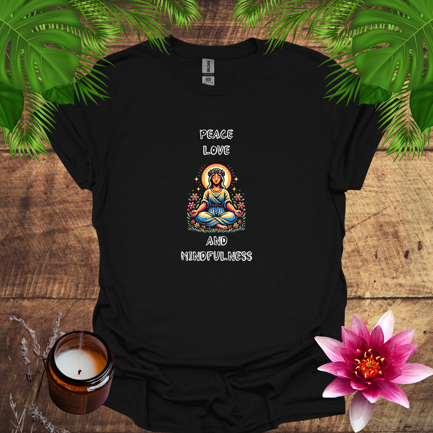 Peace, Love, and Mindfulness Softstyle T-Shirt