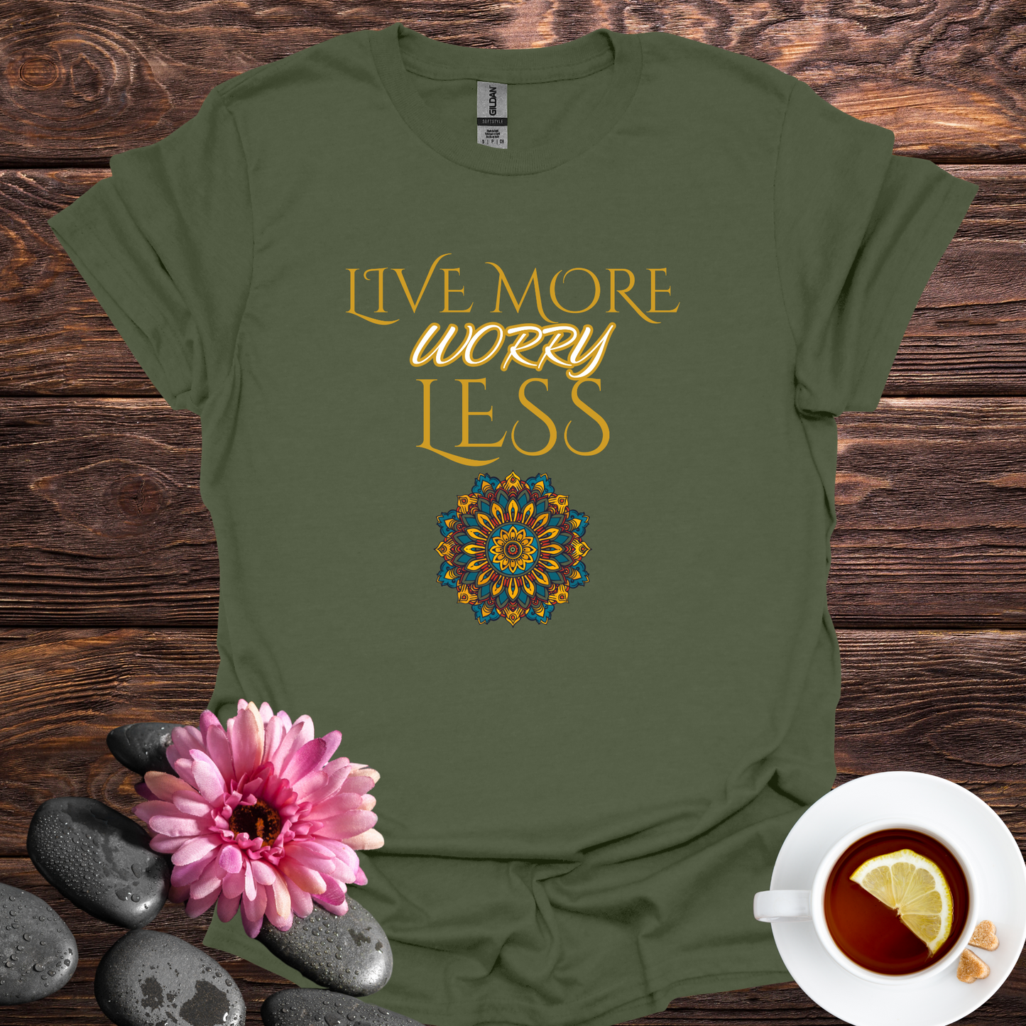 LIVE MORE WORRY LESS Softstyle T-Shirt