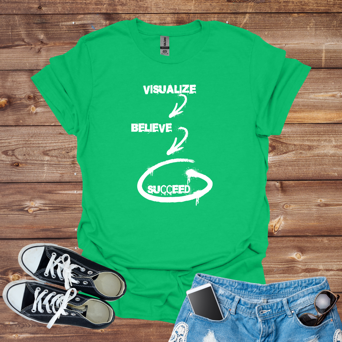 Visualize, Believe, Succeed Softstyle T-Shirt